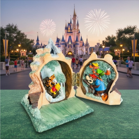 Disney Other - 90s Disney Rare Vintage Splash Mountain Hinged Box with Miniature Figurines